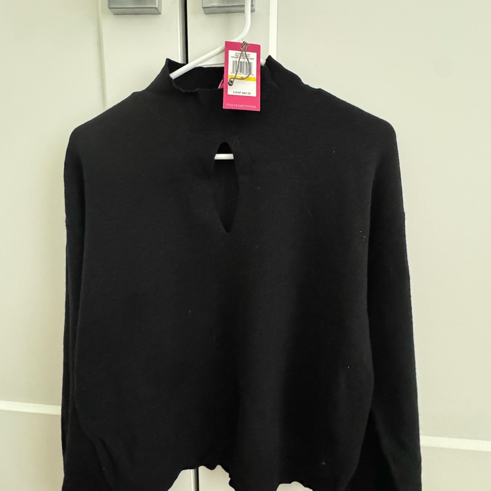 Vince Camuto Black Cowl Neck Sweater - Picture 2 of 5
